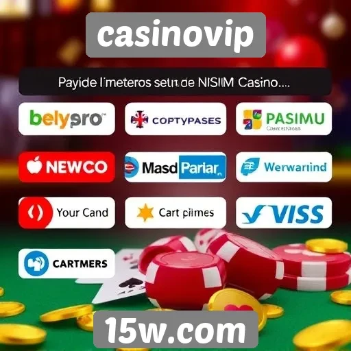Comparativo entre métodos de pagamento no casinovip